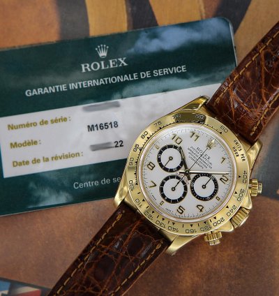 Rolex Daytona Zenith Ref 16518 18kt Yellow Gold From 1991 With Rolex Service 2022