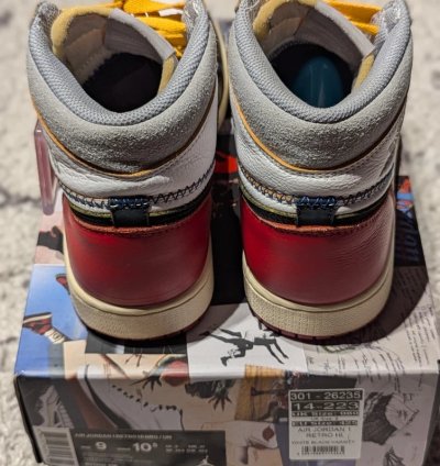Union La X Air Jordan 1 Retro High Nrg black Toe