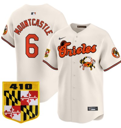 Ryan Mountcastle Jersey 6 Baltimore Orioles 410 Chesapeake Crab Patch Limited Stitched Cream