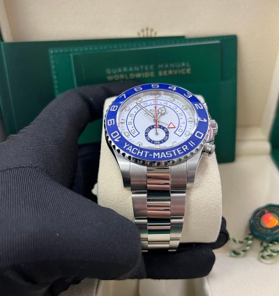 Rolex Yacht-master Ii Stainless Steel - Matte White Mercedes Dial 116680