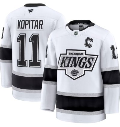 Los Angeles Kings 11 Anze Kopitar Away Premium Jersey White