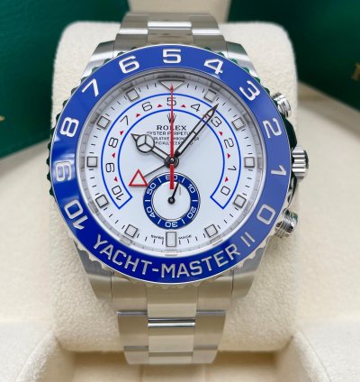 Rolex Yacht-master Ii Unworn Yacht-master Ii 116680 44mm Stainless Steel Blue Bezel Oyster Bracelet