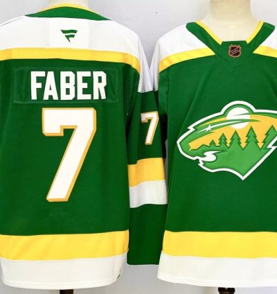 Minnesota Wild 7 Brock Faber Jersey Stitched
