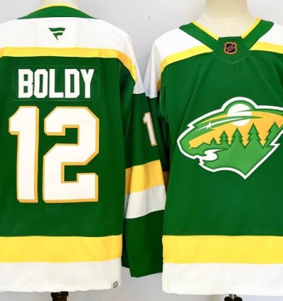 Minnesota Wild 12 Matt Boldy Jersey Stitched