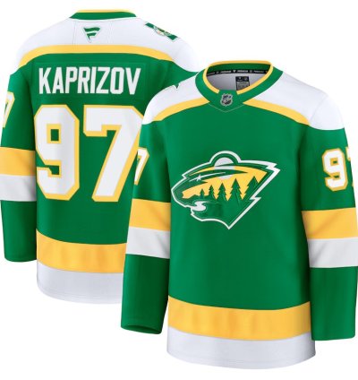 Minnesota Wild 97 Kirill Kaprizov Alternate Premium Jersey Green