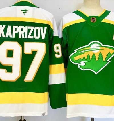Minnesota Wild 97 Kirill Kaprizov Jersey Stitched