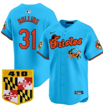 Cedric Mullins Jersey 31 Baltimore Orioles 410 Chesapeake Crab Patch Limited Stitched Light Blue
