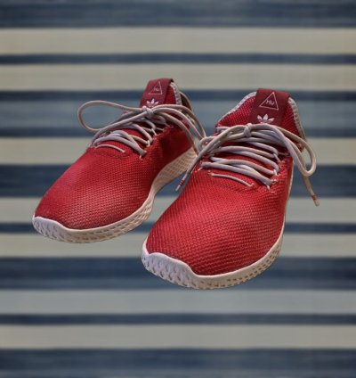 Adidas Pharrell Hu Tennis Sneakers Women Size 6 Red Casual Cq2301