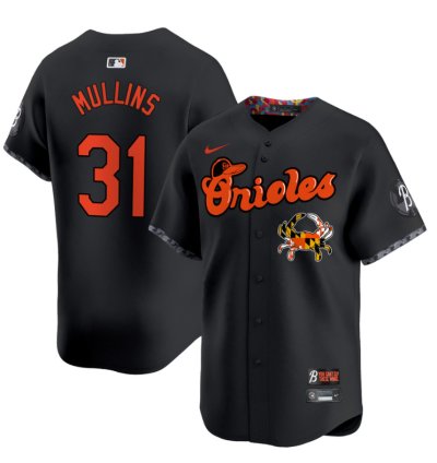 Cedric Mullins Jersey 31 Baltimore Orioles Maryland Blue Crab Vapor Stitched Black