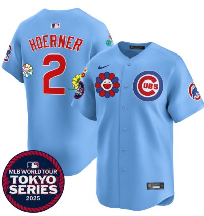 Nico Hoerner Jersey 2 Chicago Cubs Tokyo Series 2025 Vapor Premier Limited Stitched Blue