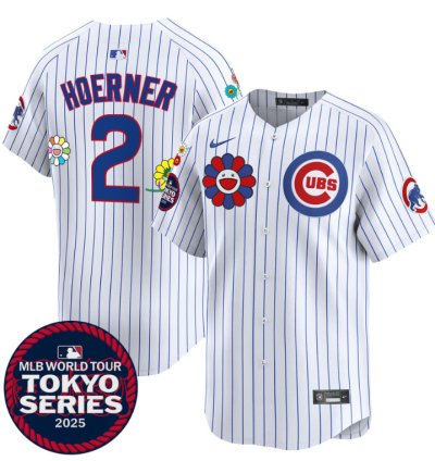 Nico Hoerner Jersey 2 Chicago Cubs Tokyo Series 2025 Vapor Premier Limited Stitched Pinstripe