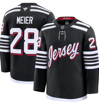 New Jersey Devils 28 Timo Meier Alternate Premium Jersey Black