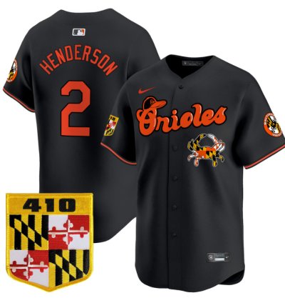 Gunnar Henderson Jersey 2 Baltimore Orioles 410 Chesapeake Crab Patch Limited Stitched Black