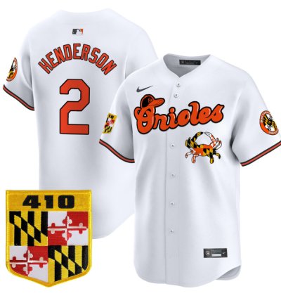 Gunnar Henderson Jersey 2 Baltimore Orioles 410 Chesapeake Crab Patch Limited Stitched White