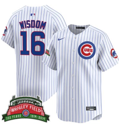 Patrick Wisdom Jersey 16 Chicago Cubs Wrigley Field Style Vapor Premier Limited Stitched Pinstripe