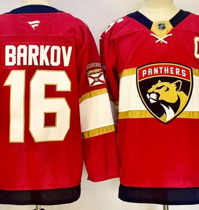 Custom Men Aleksander Barkov Panthers Red Jersey All Stitched