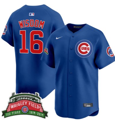 Patrick Wisdom Jersey 16 Chicago Cubs Wrigley Field Style Vapor Premier Limited Stitched Royal
