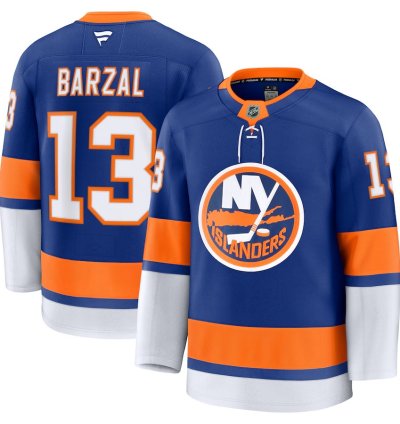 New York Islanders 13 Mathew Barzal Home Premium Jersey Royal