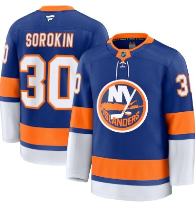 New York Islanders 30 Ilya Sorokin Home Premium Jersey Royal