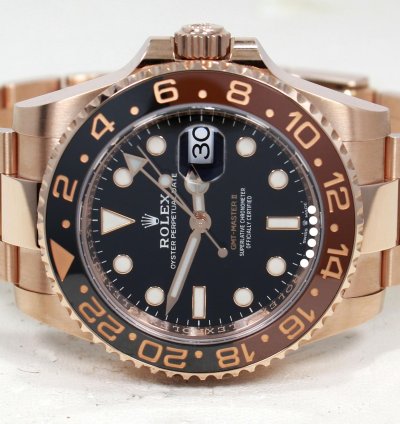 Rolex Gmt-master Ii 126715 Root Beer 18k Rose Gold Ceramic Box Papers Unworn