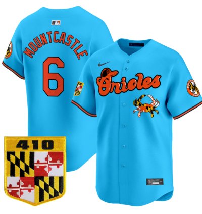 Ryan Mountcastle Jersey 6 Baltimore Orioles 410 Chesapeake Crab Patch Limited Stitched Light Blue