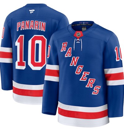New York Rangers 10 Artemi Panarin Home Premium Jersey Blue