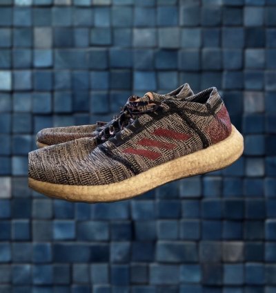 Adidas Pureboost Go Ren Zhe Mens Size 12 F36193 Light Soft Woven Red Grey Black