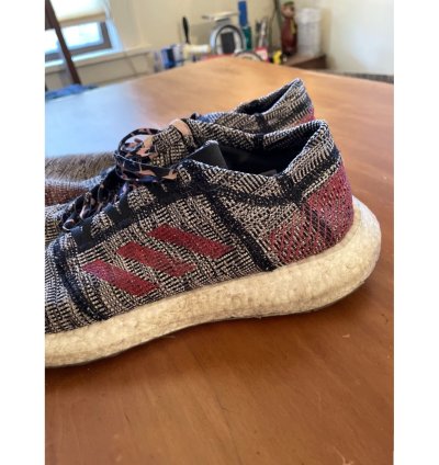 Adidas Pureboost Go Ren Zhe Mens Size 12 F36193 Light Soft Woven Red Grey Black
