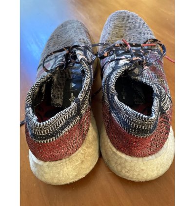 Adidas Pureboost Go Ren Zhe Mens Size 12 F36193 Light Soft Woven Red Grey Black