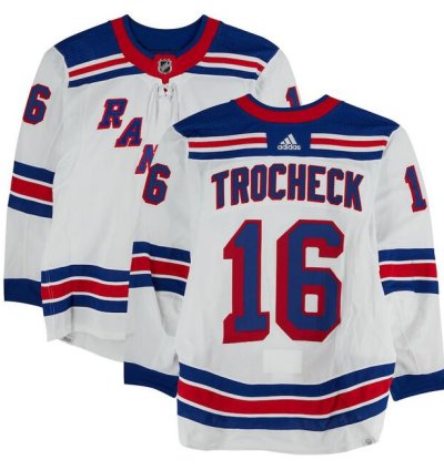 New York Rangers 16 Vincent Trocheck White Stitched Hockey Jersey
