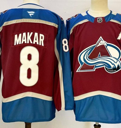 Custom Men Cale Makar Avalanche Burgundy Jersey All Stitched