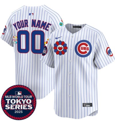 Custom Chicago Cubs Jerseytokyo Series 2025 Vapor Premier Limited Stitched Pinstripe