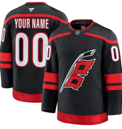 Custom Carolina Hurricanes Jersey Name And Number Premium All Stitched Black