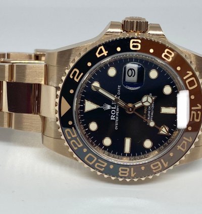 Rolex Gmt-master Ii 126715chnr Full Set Rose Gold