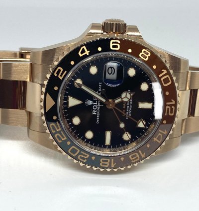 Rolex Gmt-master Ii 126715chnr Full Set Rose Gold