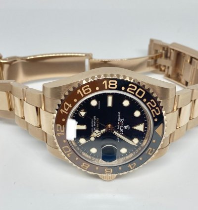 Rolex Gmt-master Ii 126715chnr Full Set Rose Gold