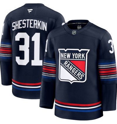 New York Rangers 31 Igor Shesterkin Alternate Premium Jersey Navy