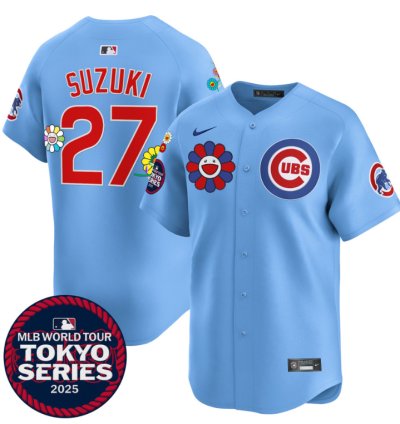 Seiya Suzuki Jersey 27 Chicago Cubs Tokyo Series 2025 Vapor Premier Limited Stitched Blue