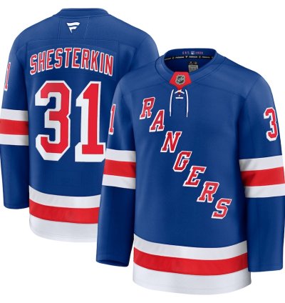 New York Rangers 31 Igor Shesterkin Home Premium Jersey Blue