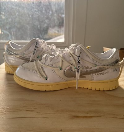 Nike Off-white Dunk Low Lot 01 Of 50 Shoes Size 9