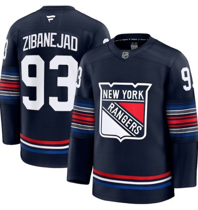 New York Rangers 93 Mika Zibanejad Alternate Premium Jersey Navy