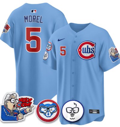 Christopher Morel Jersey 5 Chicago Cubs Harry Caray Holy Cow Patch Premier Limited Stitched Blue