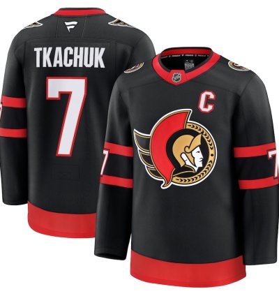 Ottawa Senators 7 Brady Tkachuk Home Premium Jersey Black