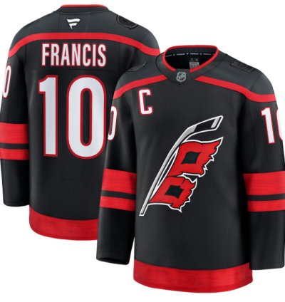 Ron Francis Jersey 10 Carolina Hurricanes Premium All Stitched Black