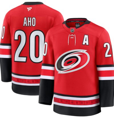 Sebastian Aho Jersey 20 Carolina Hurricanes Premium All Stitched Red