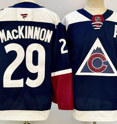 Mens Nathan Mackinnon Jersey 29 Colorado Avalanche Navy All Stitched