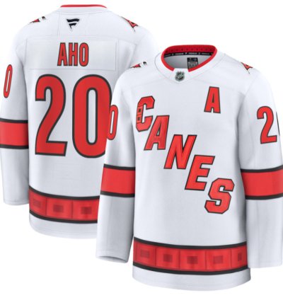 Sebastian Aho Jersey 20 Carolina Hurricanes Premium All Stitched White