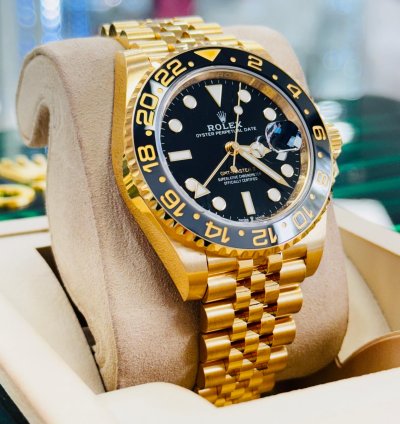 Rolex Gmt-master Ii 126718grnr 18k Yellow Gold Jubilee Bracelet Watch Box Papers Unworn