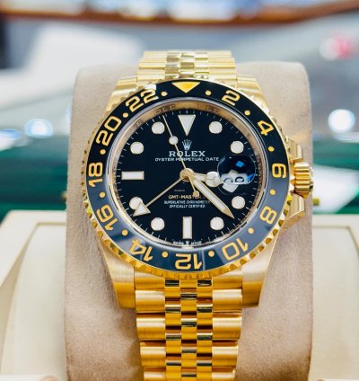 Rolex Gmt-master Ii 126718grnr 18k Yellow Gold Jubilee Bracelet Watch Box Papers Unworn