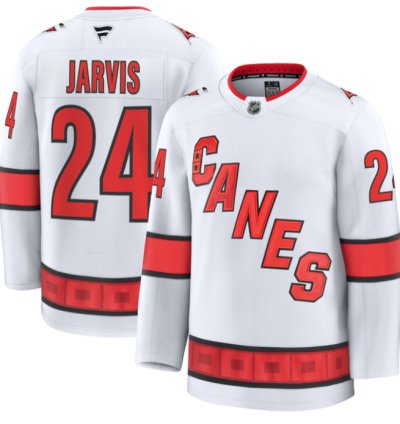 Seth Jarvis Jersey 24 Carolina Hurricanes Premium All Stitched White